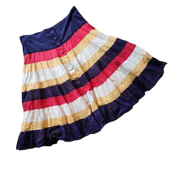 Anthropologie edmé & esyllte colorful button up skirt 2 - Picture 1 of 6